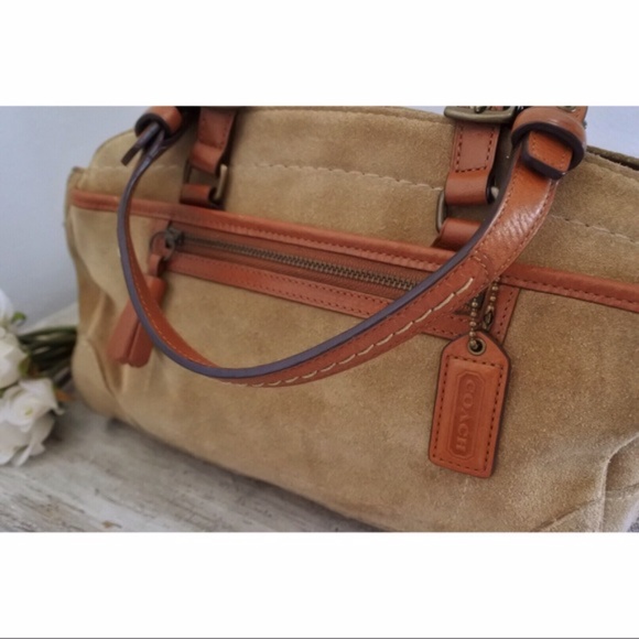 Coach | Soho Camel Suede Satchel Handbag - Picture 4 of 9